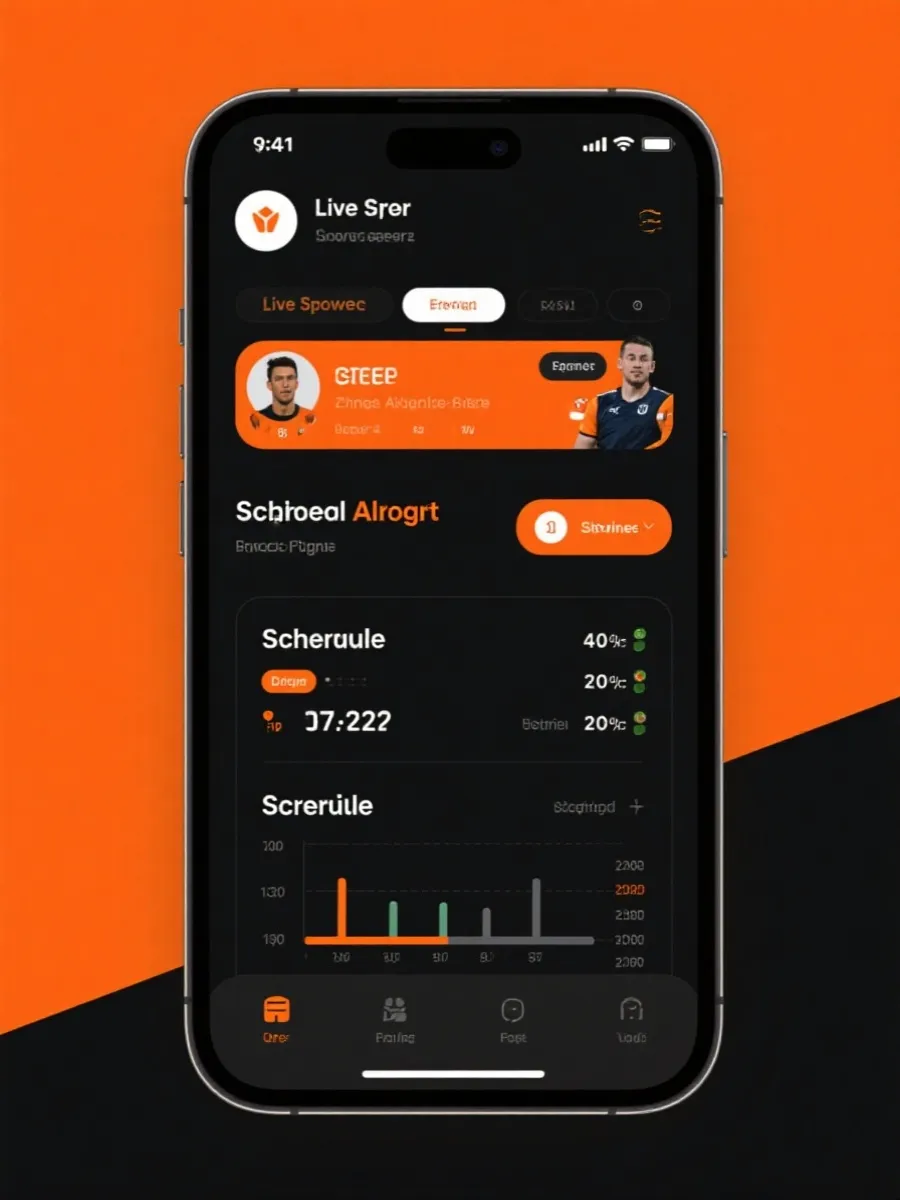 NBA直播 App界面预览