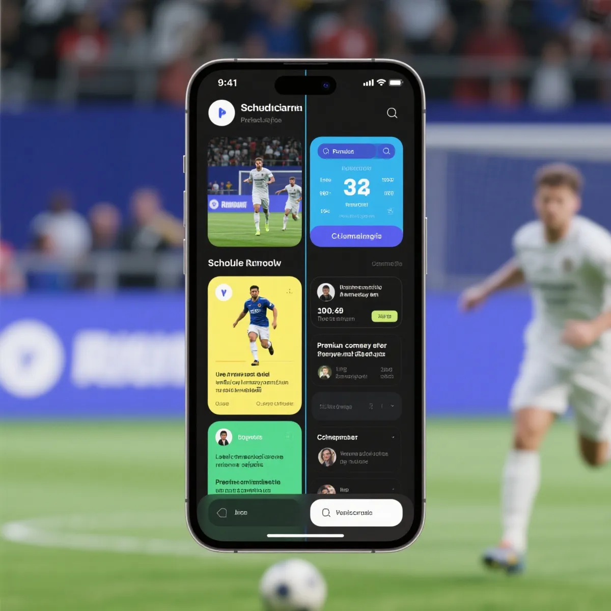 赛事提醒与图文直播示意