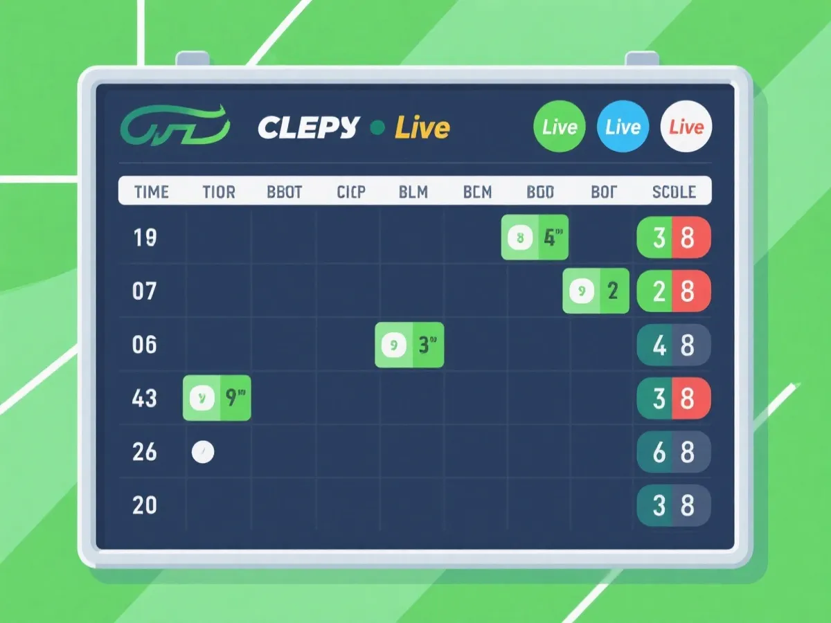 赛程与直播状态示意图